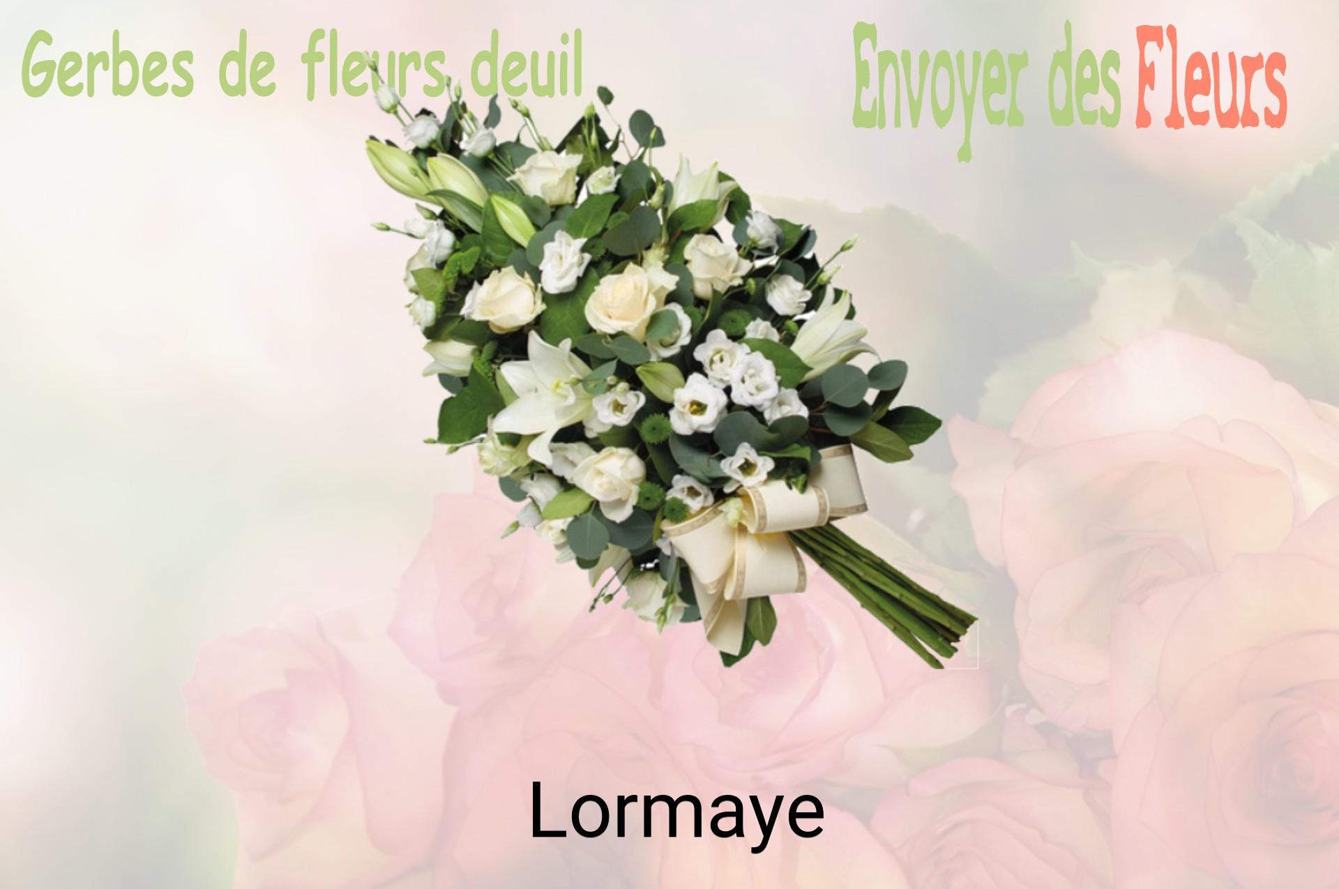 Gerbe de fleurs de deuil livrée à Lormaye